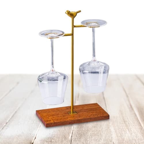 Wine Glass Holder - Freestanding Tabletop Champagne Glass Storage Rack - Freestanding Wine Display Storage Holder for Home Kitchen Decor, Bar, Cellar
