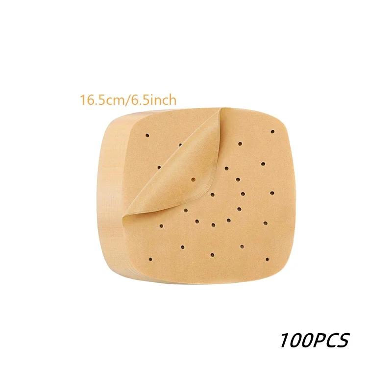 

100 шт. Круглая/квадратная двухсторонняя силиконовая бумага для гриля, антипригарная бумага для духовки, маслостойкая подкладка для выпечки тортов