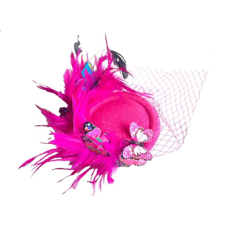 Medieval Style Hair Clip for Ladies Taking Photo Felt Hat Decors Hairband 1920s Style Hair Barrettes for Woman Girls