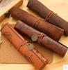 Retro Canvas Leather Pencil Roll: Large Capacity & Cute Design