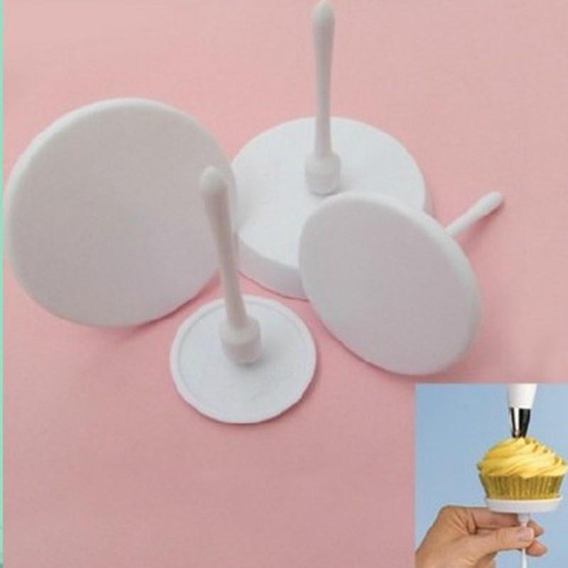 4pcs/set Cake Cupcake Stand Icing Cream Decorating Tool Cake Flower Needle Nail Baking Tools