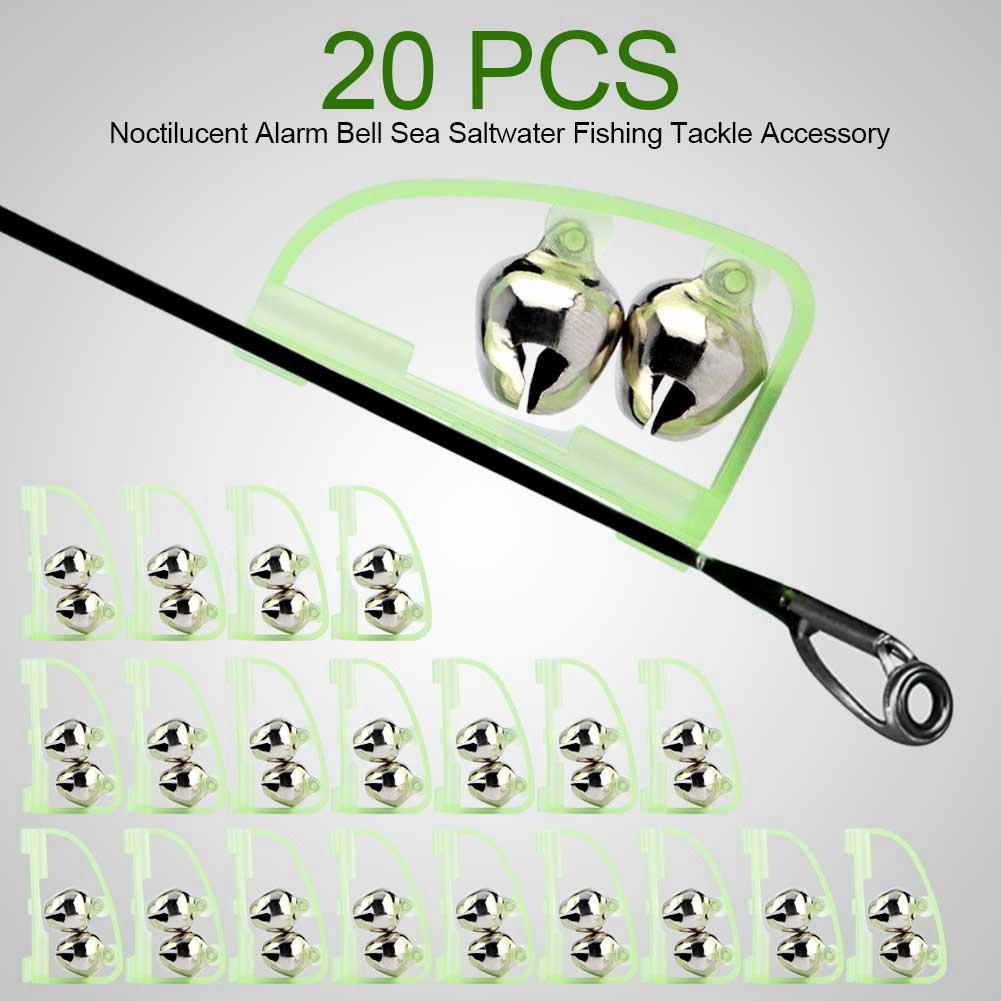 20pcs Noctilucent Alarm Bell Sea Saltwater Fishing Tackle Accessory