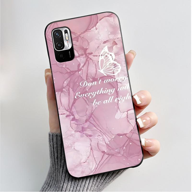 Luxury Fashion Butterfly Flower Case For Redmi Note 10 10T JE Phone Case For Xiaomi Redmi Note10T JE Soft Silicone Cover Casing