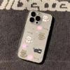 Cute Cartoon Cat Clear Phone Case, Kawaii Kitten Doodle Transparent Protective Cover for iPhone