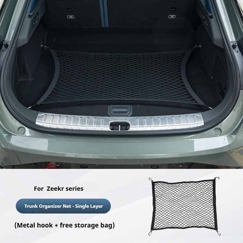 For Zeekr X 7X 9X 001 007 GT 009 Trunk Storage Net Bag Auto Fixed Organizer Net Pocket Cargo Net Luggage Holder Travel Pocket
