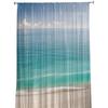Landschaft Strand Meerwasser Transparente Vorhänge Wohnzimmerfenster Tüllvorhänge für Schlafzimmer Küche Heimdekoration Voile-Deko
