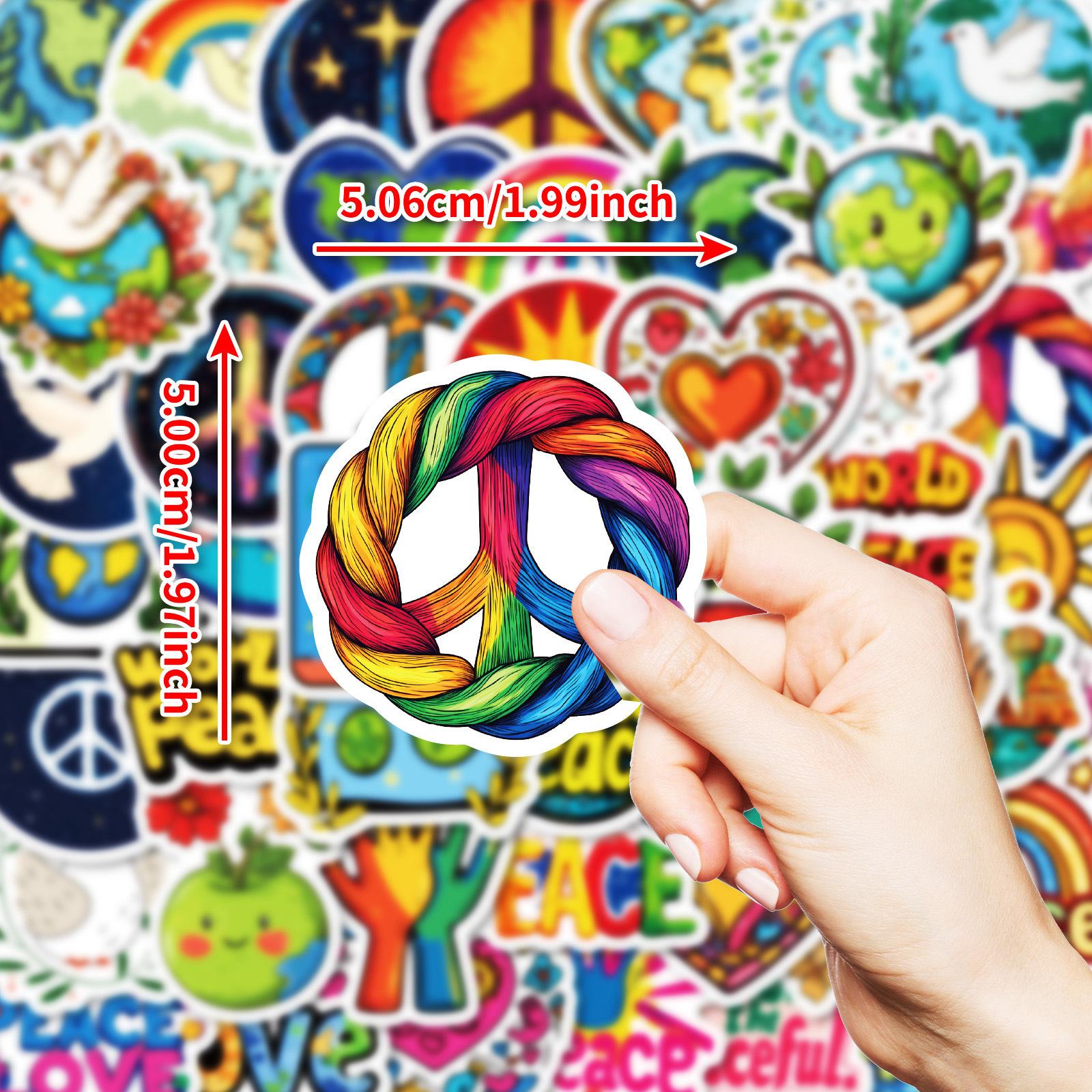 

50 Series Stickers for Defending The Earth Peace Series PP Material Waterproof Decorative Stickers DIY Water Cup Mobile Phone Case Decoration