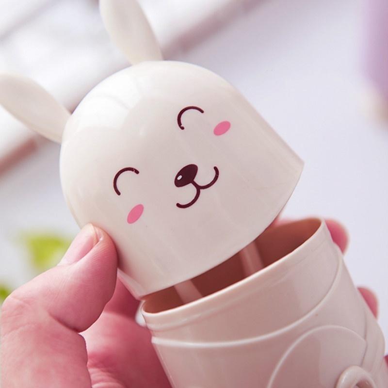 1pcs Cute Cartoon Toothbrush Storage Box Portable Outdoor Travel Toothbrush Protect Case Bathroom Small Tools