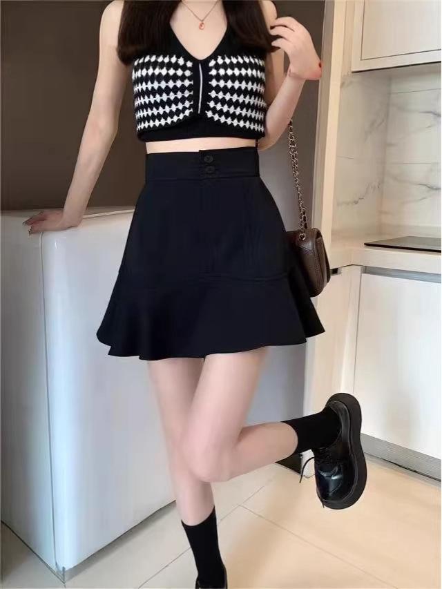 2026 Übergrößen Meerjungfrauenrock: Frühling/Sommer High-Waist, Anti-Exposure A-Linien Hüftbetonter Rock für Damen