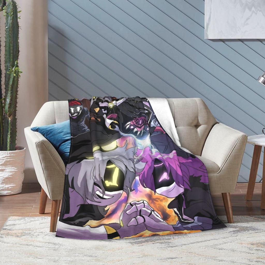Murder Drones Blankets Velvet Tragi Comedy Soft Throw Blanket for Outdoor Travel Bedspread