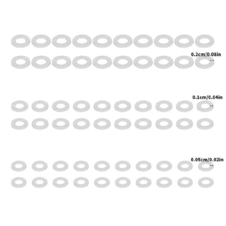 60Pieces White Nylon Spacers Abrasion Resistant Spacers Essential For Electronic Devices And Furniture Projects