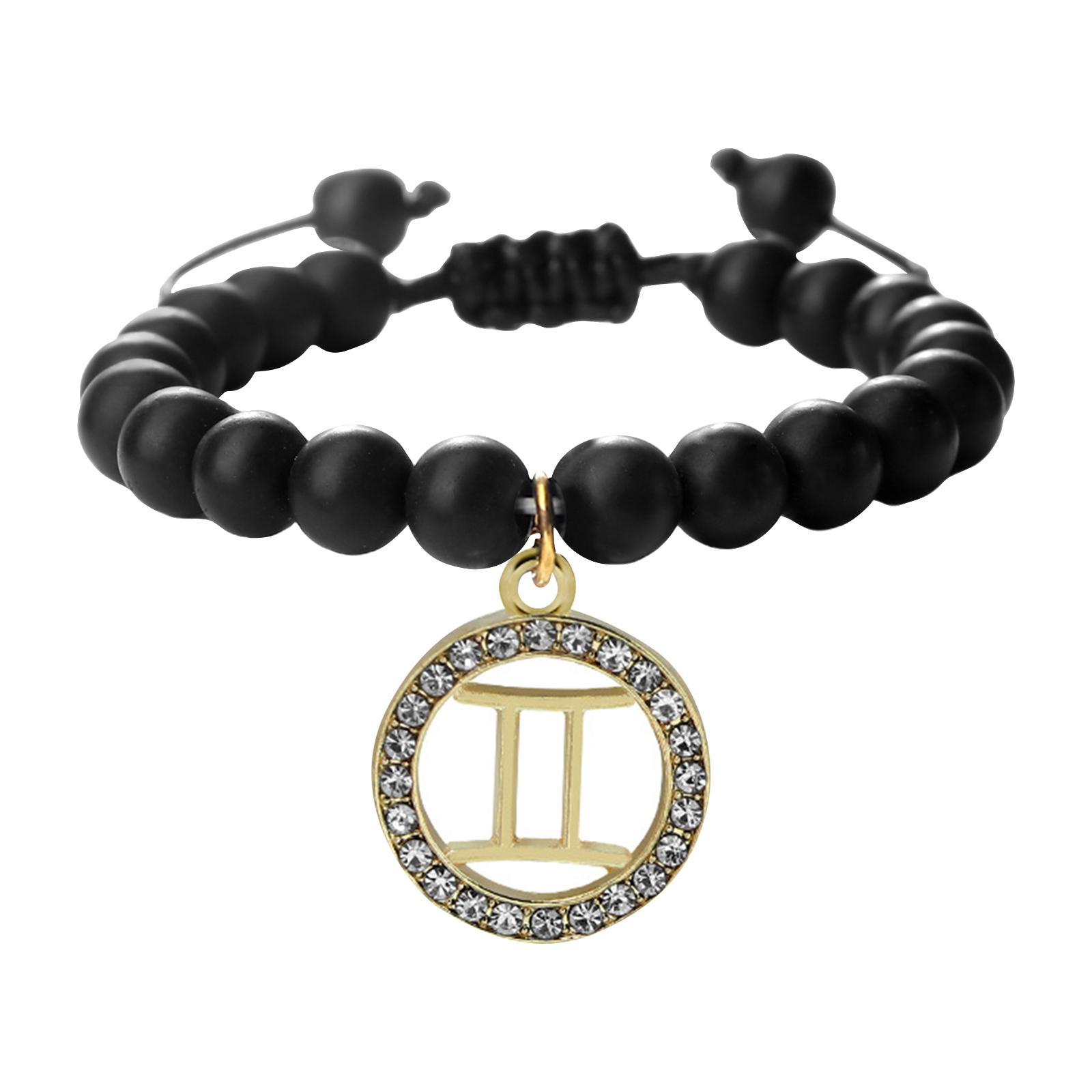 

Браслет дружбы созвездий Натуральный камень Спейсер Эластичный браслет Браслет двенадцати созвездий One Size