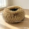 European and American imitation fur hat imitation fox hair warm ear protection princess hat versatile headgear plush bag head hat empty top hat