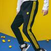 Adidas Neo X Smiley Collab Track Pants With Cuff And Contrast 3-stripes Men Bottoms Black HB7411