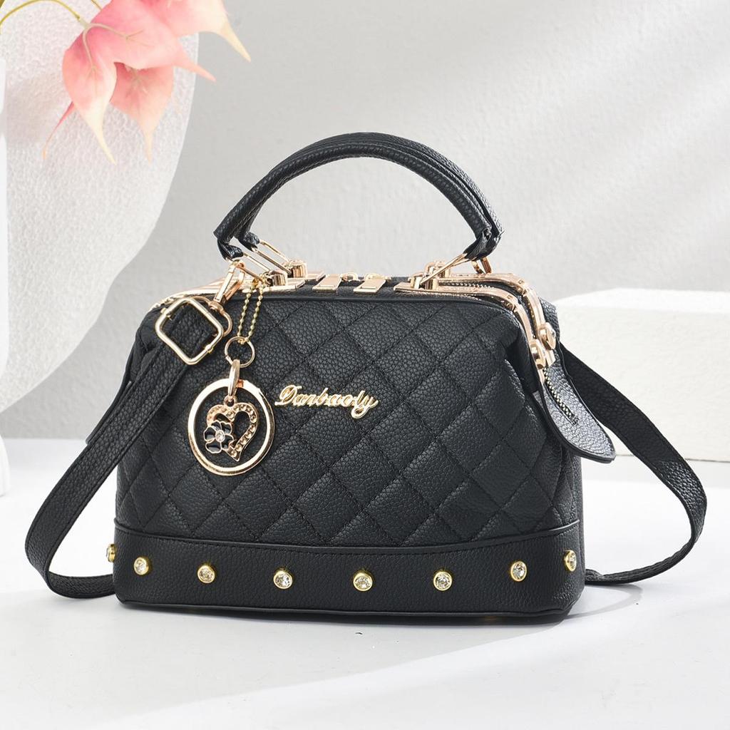 Kissenförmige Handtasche 2025: Stilvolle Damen-Schultertasche mit großem Fassungsvermögen und Stickerei