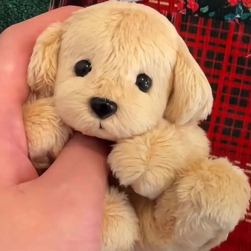 10 cm Plysj Liten Golden Retriever Hund Dekor Søt Nøkkelringkjede Dekor Håndvesketilbehør For Nøkkelring Jentegave Kvinner F