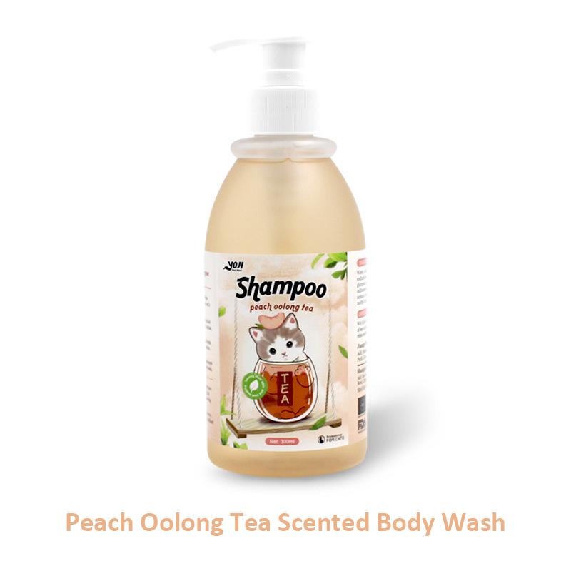 280ml Cat Shower Gel Tea Scent Shampoo Hair Care Bactericidal Mite Removal Anti Itching Deodorant Deep Cleaning Pet Products