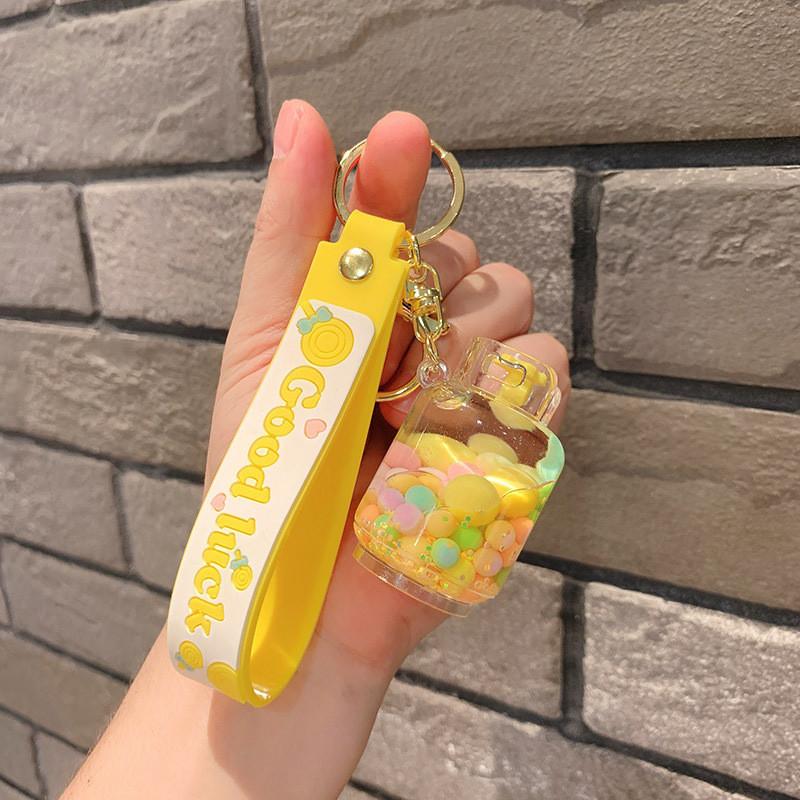 

Acrylic Gas Adorable Tank Car Keychain Pendant Lovely Hanging Keyring Decoration жовтий