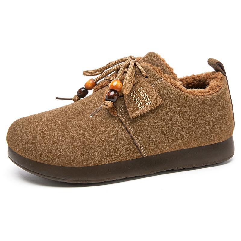New Versatile Cotton Shoes, Fleece and Thickened Snow Boots, Fashionable Shoes and Women's Shoes