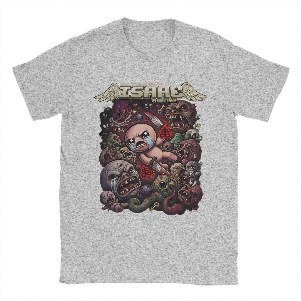 Binding of Isaac Rebirth Pixel Art Fan Unisex T Shirts Vintage Tee Shirt Short Sleeve Crew Neck TShirt 100 Cotton Gift Tops