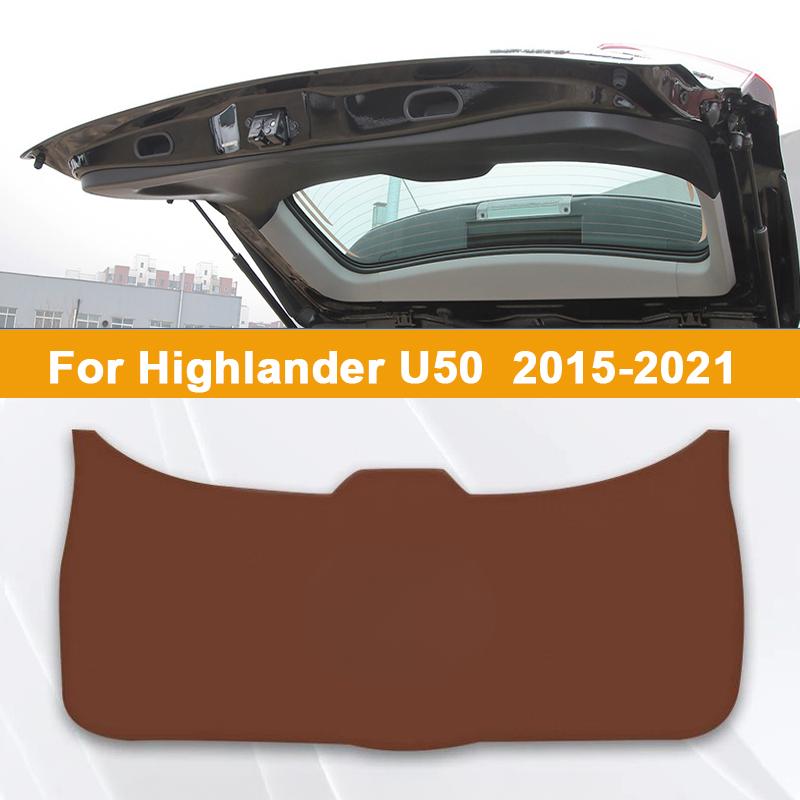 For Toyota Highlander U70 U50 U40 2009-2025 Car Boot Tailgate Kick Pad Leather Anti Kick Anti-dirty Trunk Door Mat Protection