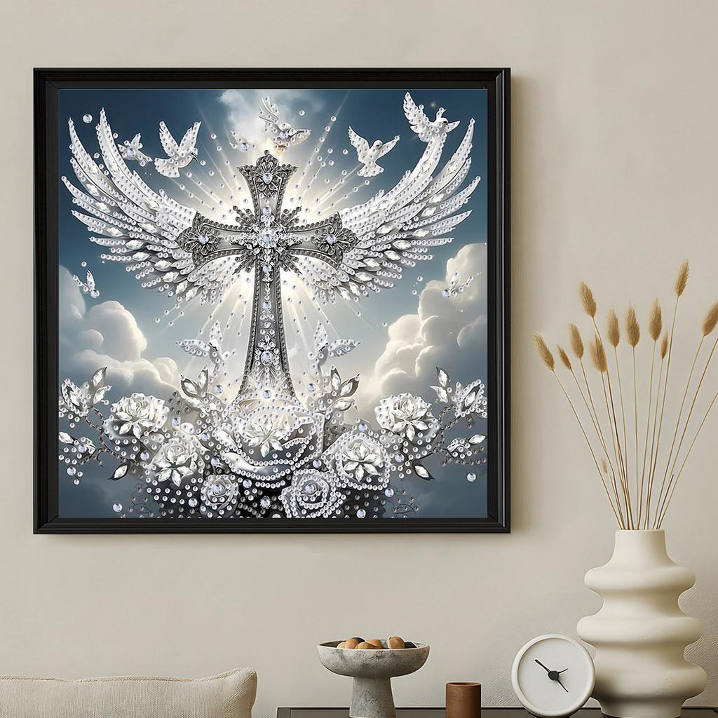 Winged Special Shaped DIY Partial Drill Diamond Art Kit for Adults Beginners Home Decor Diamonds Paintings Gem Art 30x30cm