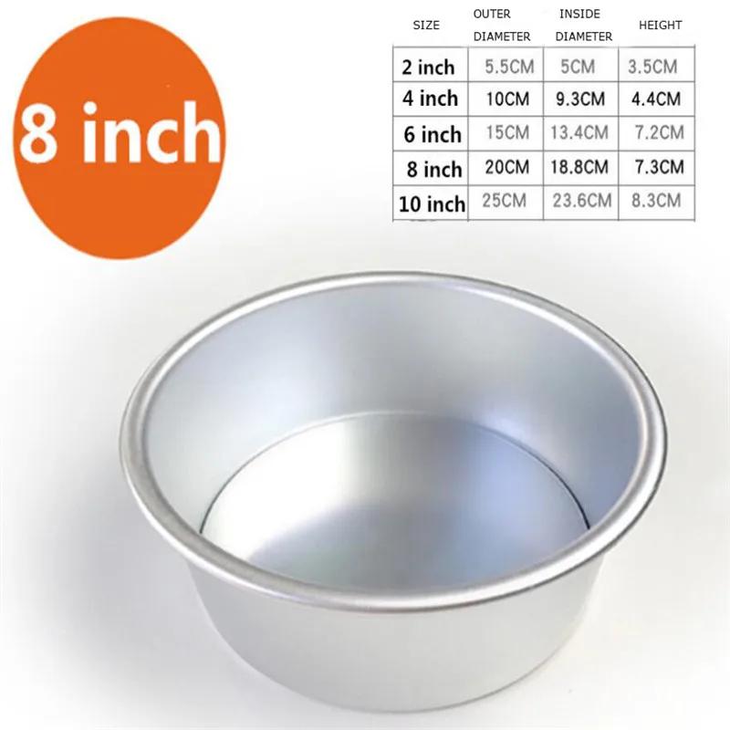 Molde redondo para hornear pasteles de fondo vivo de 6/8/10 pulgadas, antiadherente, para decoración de pan, para el hogar, cocina, horno, bandeja para hornear, 1 unidad