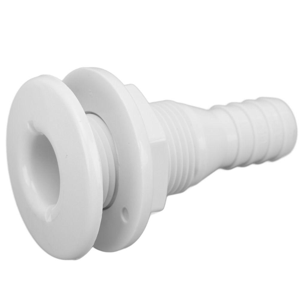3/4in ABS Plastic Boat Through Hull Connector Hose Coupling  Boat Drainage