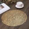 Placemat for Dining Table PVC Plastic Hollow Insulation Round Coaster Pads Table Bowl Mats Home Decor