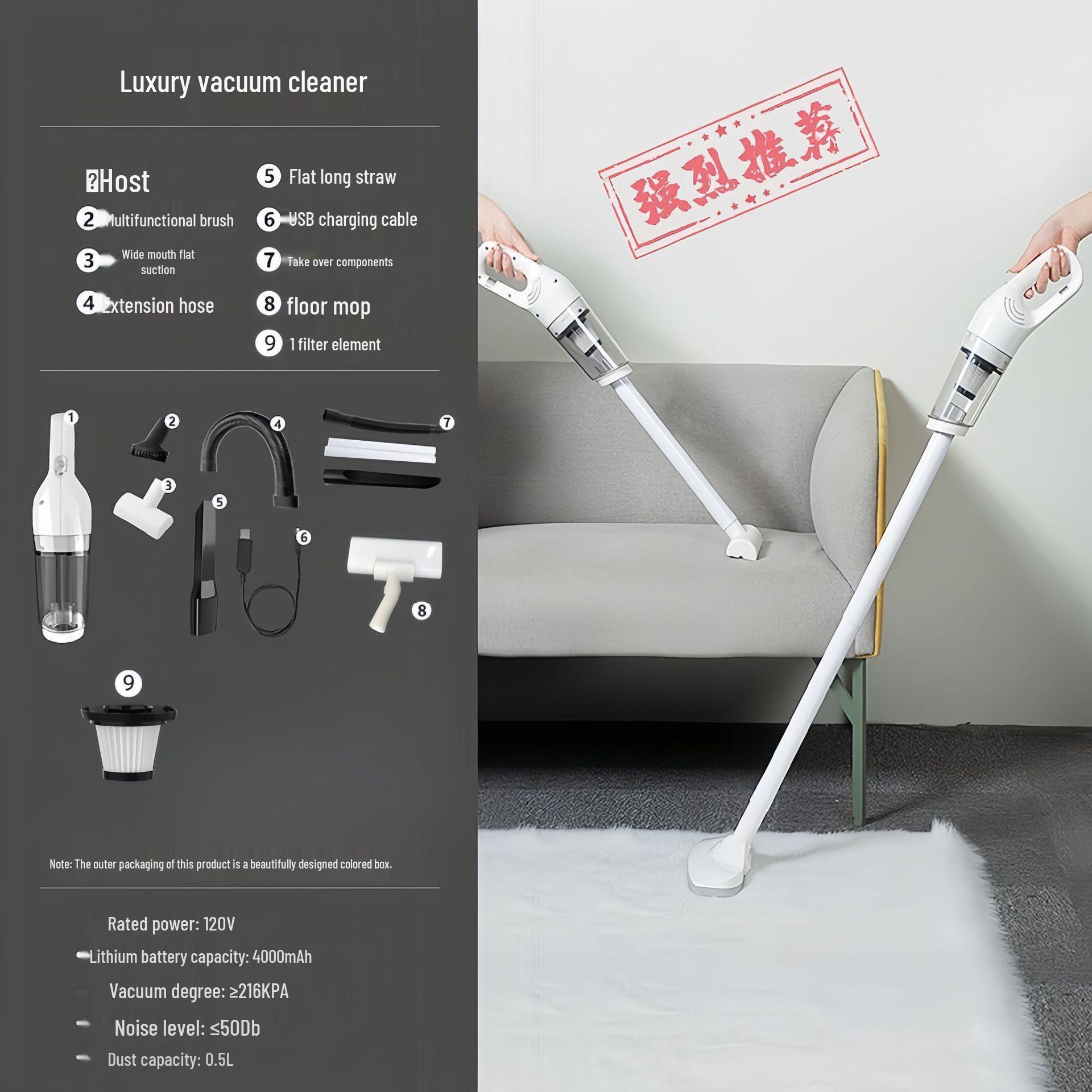 

Wireless Handheld Vacuum Cleaner: Lightweight, Powerful, Silent, Ideal for Home & Car.