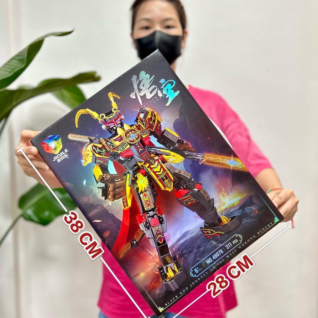 Boy Building Block Compatible Building Block Qitian Sage Wukong Mecha Building Block Ornament Educational Toy