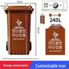 240L Commercial Trash Can with Lid - Extra Large Community Outdoor Bin