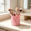 Pink Bow Stationery Holder Makeup Brush Holder, 3D Printed Desk Organizer, Cosmetic Brushes Container & Pen Storage Cup for Vanity Decoration