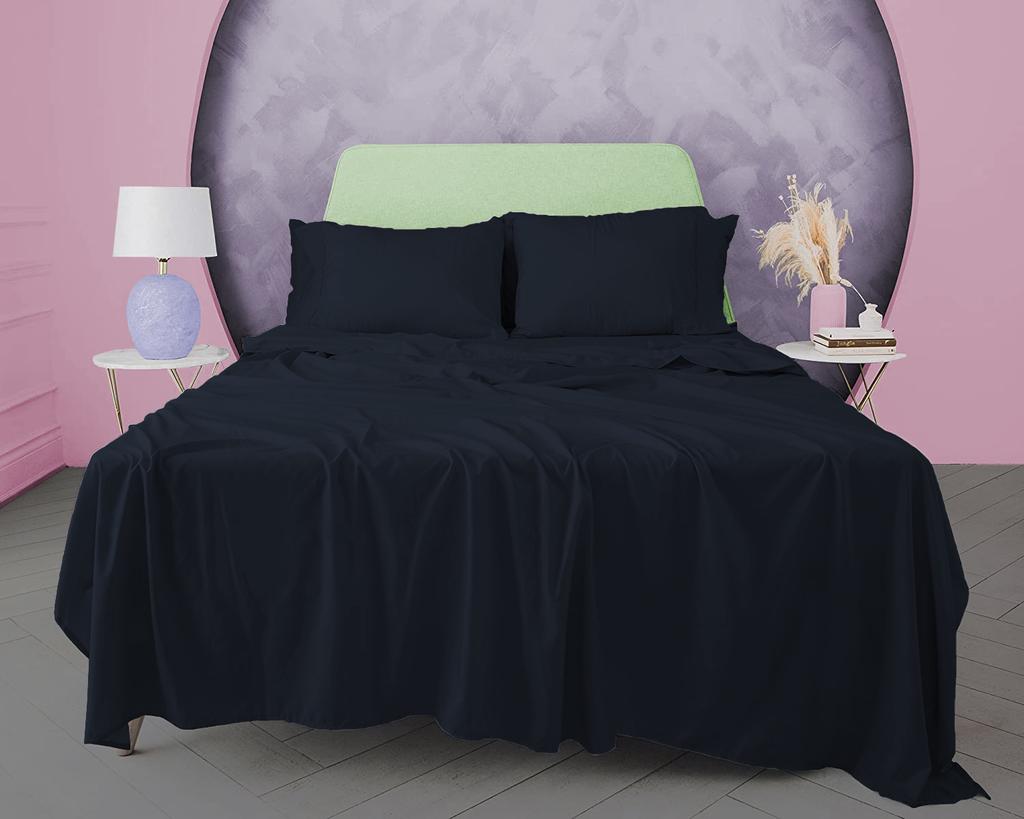 3dílná sada jednobarevných prostěradel ze 100% egyptské bavlny, 600TC - obsahuje 1 prostěradlo a 2 polštáře, různé velikosti a barvy