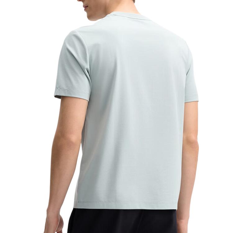 Fila White Series Simple Versatile Casual Fashion Short Sleeve T-Shirt Men Tops Cloud-Gray-Green F11M513104F