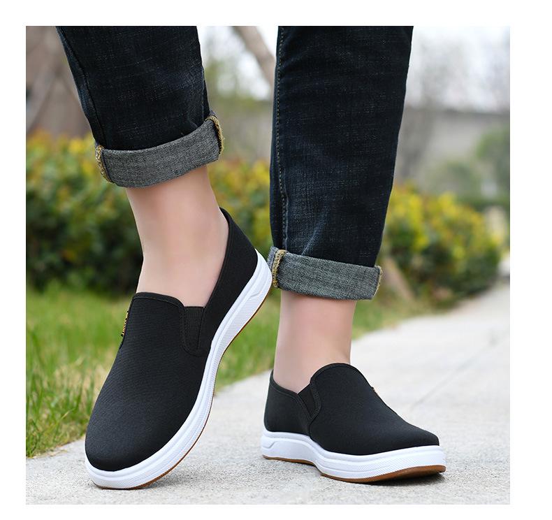 Men's Casual Slip-On Canvas Shoes - Breathable, Soft Sole, Cotton Shoes for Spring & Autumn