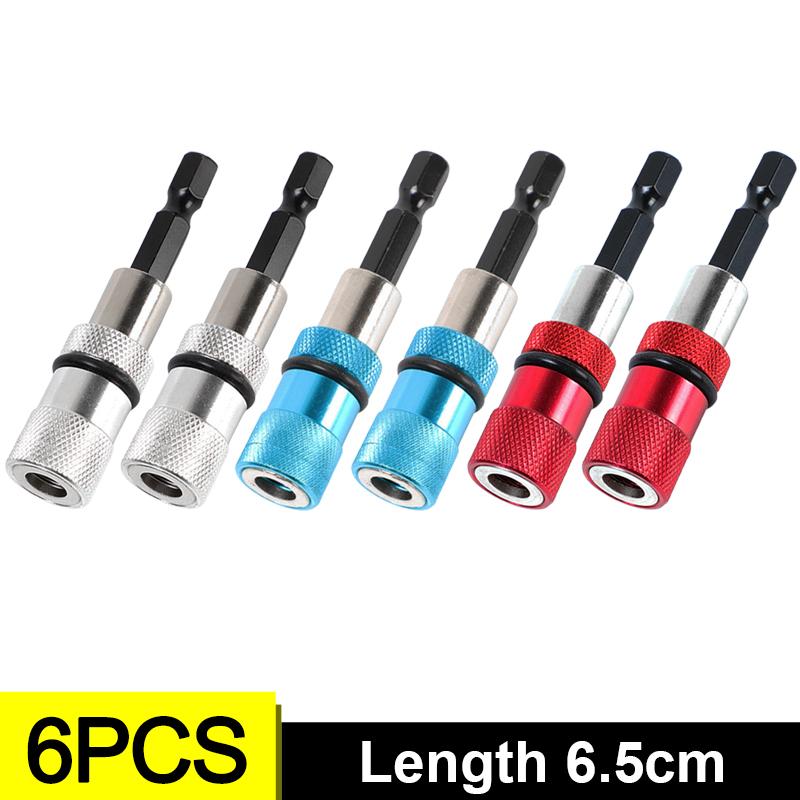 1/6x Hex Shank Magnetic Screwdriver Bit Holder Adjustable Screw Depth Extension Bar 1/4 Inch Power Drill DIY Tool Quick Release