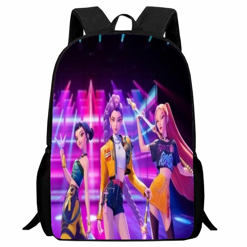 New Printed Witch Hunter K-POP Student Backpack, Elementary School Cartoon Huntrix Kpop Backpack