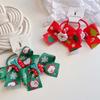 Bells Santa Claus Kids Hair Band Christmas Hair Ring Bow Rubber Band Christmas Hair Rope