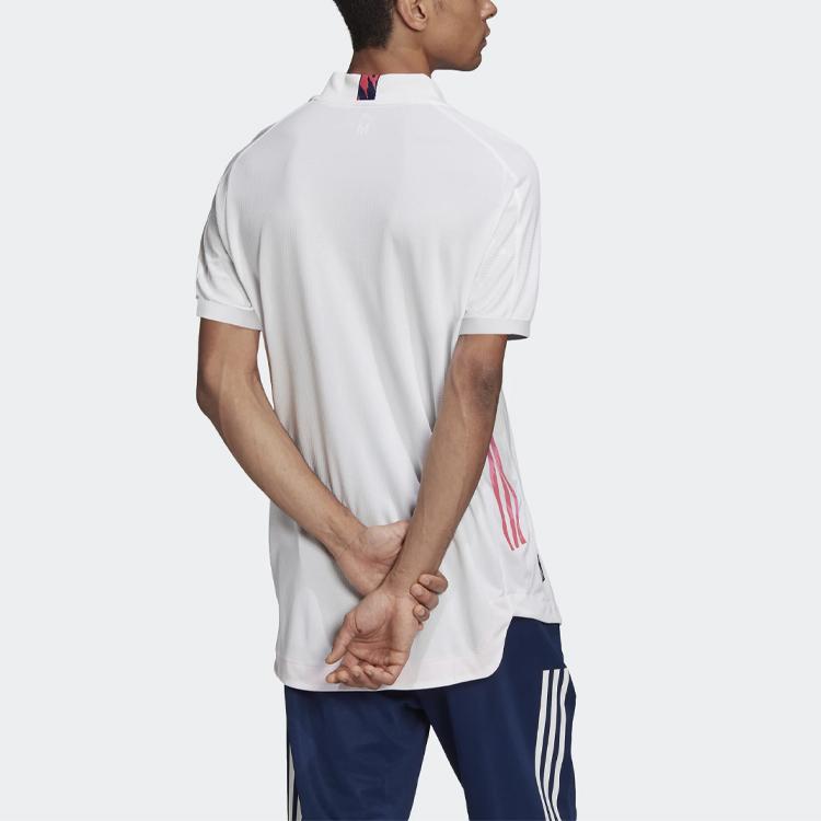 Adidas Real Madrid 20/21 Home Authentic HEAT.RDY Breathable Short Sleeve Soccer Jersey Men White FM4736