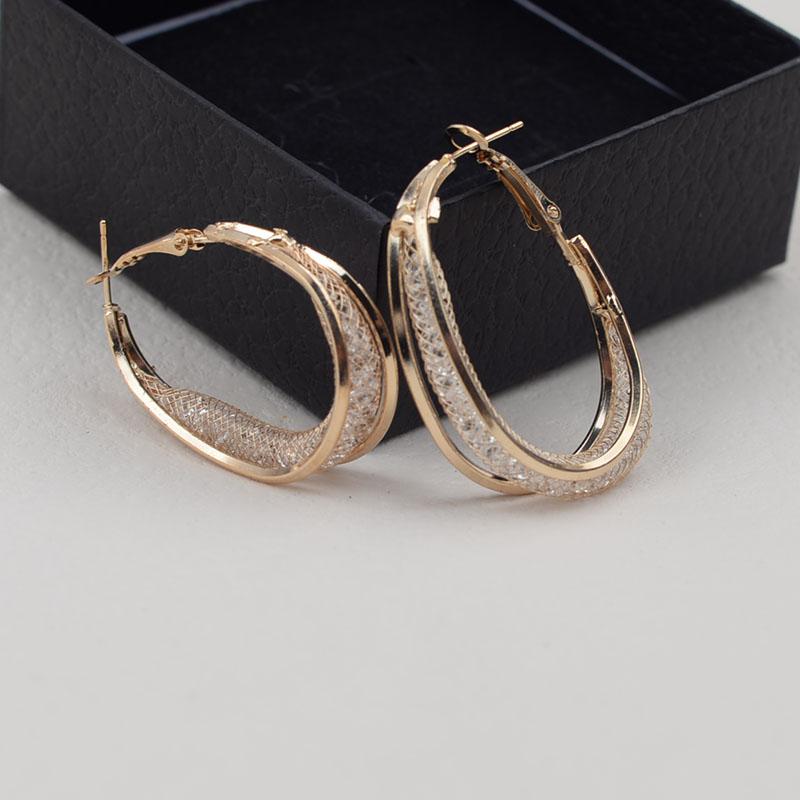 Boho-Silber-Oval-Ohrringe, große hängende Anti-Allergie-Silbernadel-Ohrringe, Creolen, modisches Kreis-Design, Luxus-Ohrringe