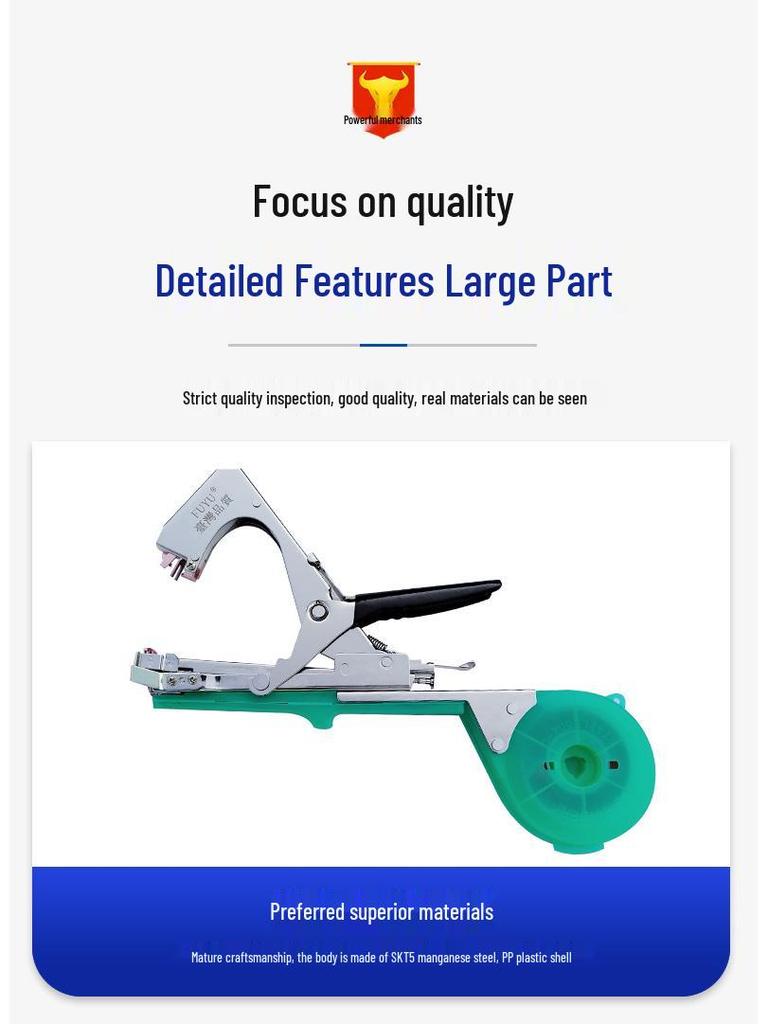 New Multi-Crop Tying Tool: Efficiently Ties Grapes, Tomatoes, and Cucumbers