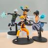 1pc Anime Naruto Action Desktop Figurine Uzumaki Naruto Kakashi Sasuke Combat Form Doll Anime Figurine Children's Gift