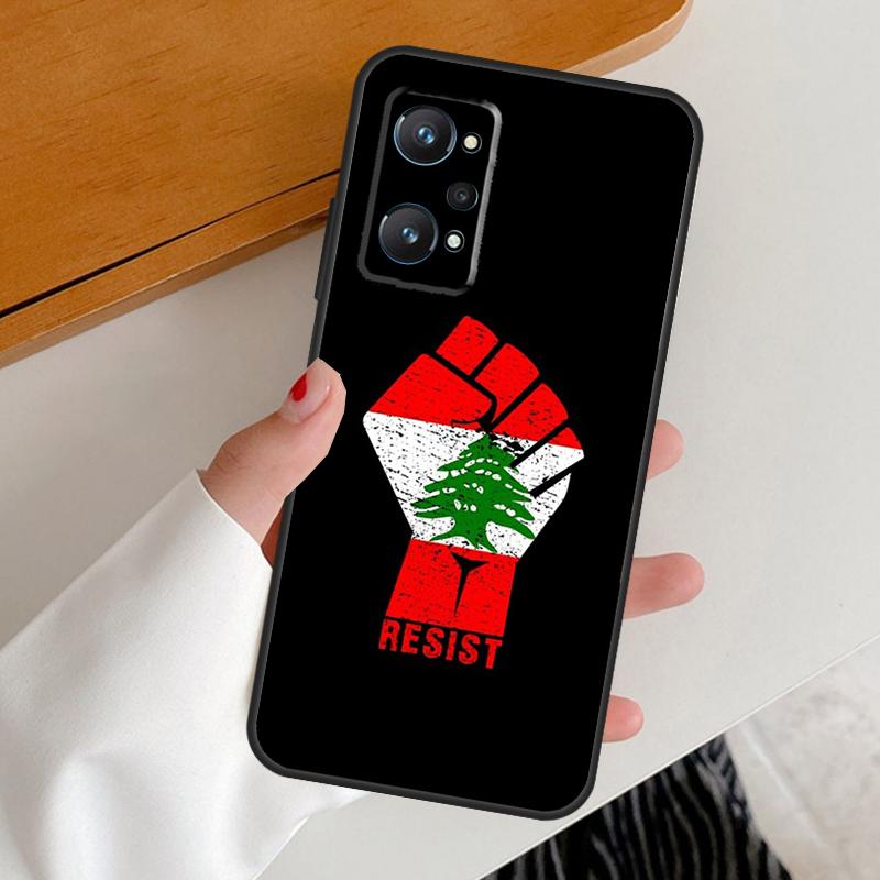 Lebanese Lebanon Flag For Realme C55 C53 C51 C35 C67 C25S C21Y C30 C31 C33 9 10 11 12 Pro Plus GT Neo 6 GT5 Case
