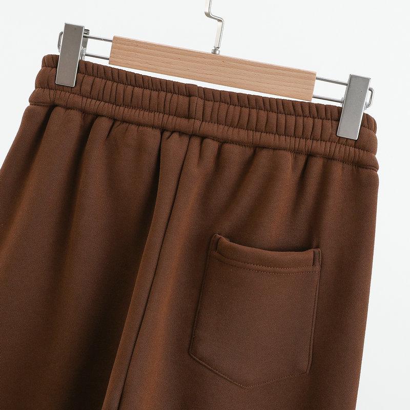 Women's Wide-Leg High Waist Winter Drape Sports Pants with Plush Velvet