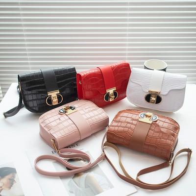 Crocodile Pattern Fashionable Versatile Women's Shoulder Bag Messenger Bag