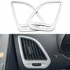 Para Hyundai IX35 IX 35 2010 - 2015 Embellecedor Cubierta Salida de Aire Acondicionado 2 Piezas Pegatina Decoración Marco Salida AC Accesorios Interiores