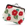 Morikuru Japanese-made clasp pouch, small, approx. 8.5×8cm, Japanese pattern, fabric, accessory case