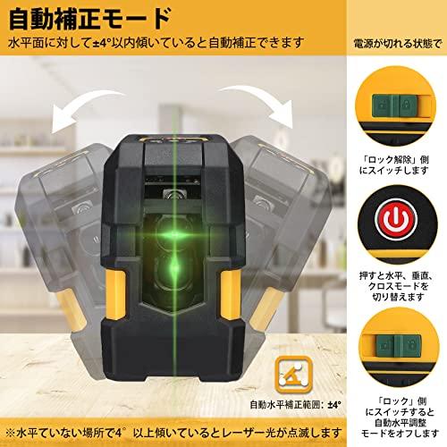 PREXISO Green Laser Level, Vertical, Horizontal, and Cross Line Switchable, 3 Beam Modes, Automatic Correction Mode & Manual Tilt Mode, Class II Laser