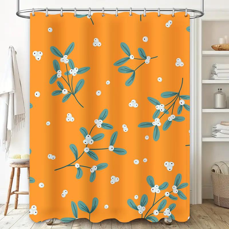 Bright Floral Shower Curtain Bathroom Decor Waterproof Fabric 180X240Cm Free Shipping\Nfaucet Stainless Steel Waterfall Design E